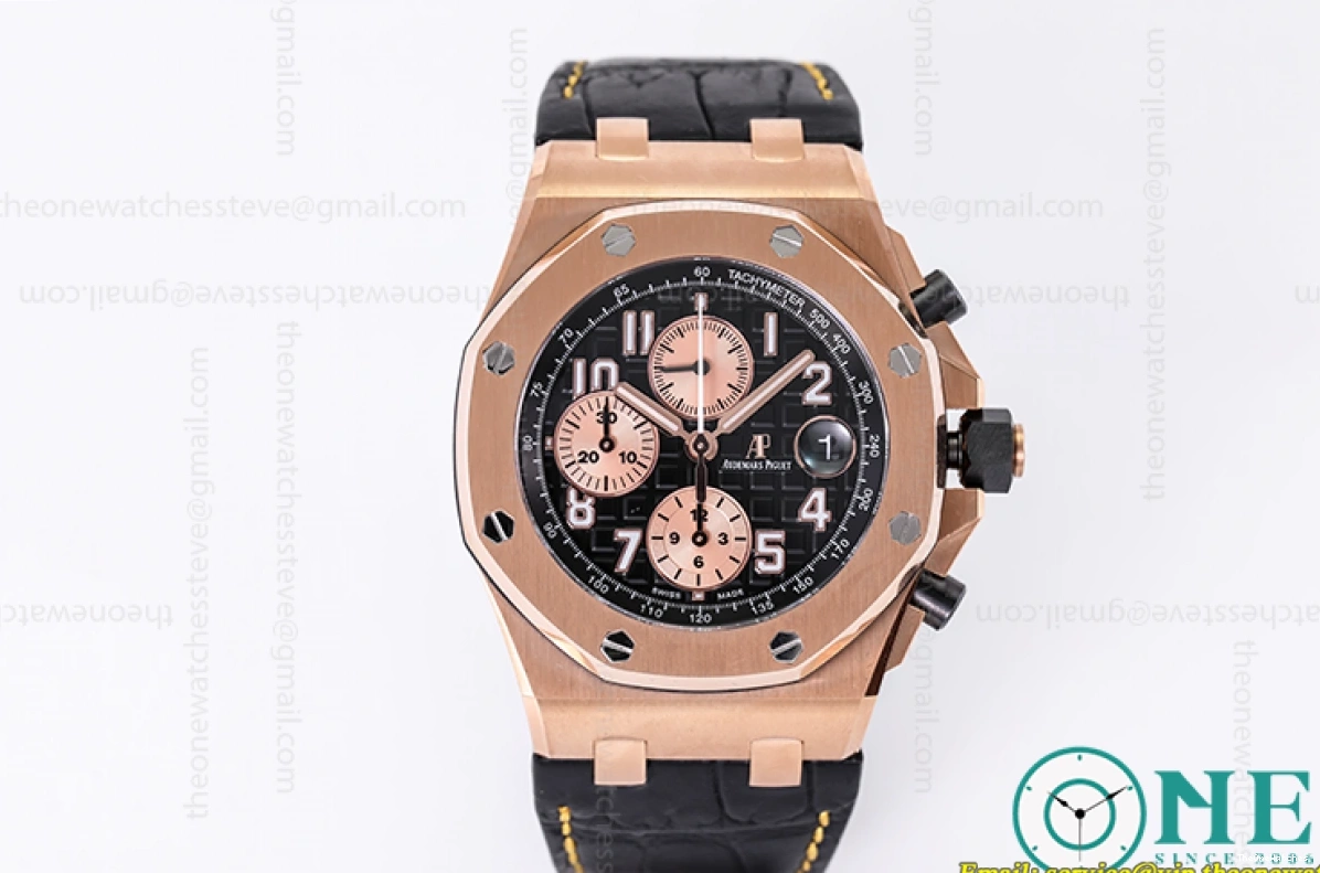 Audemars 42MM 26470OR Black LE Oak 2019 Offshore RG Royal JF Piguet- A3126 0130